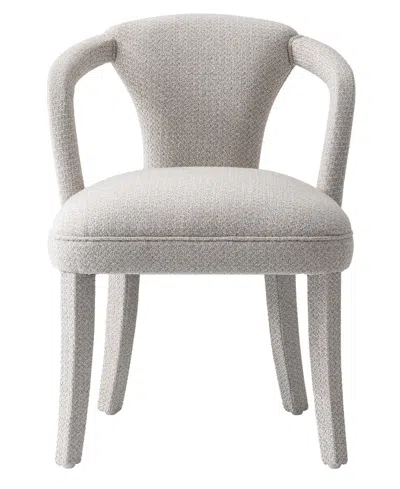 MANHATTAN COMFORT PALMER 22.8" MODERN TWEED UPHOLSTERED DINING ARMCHAIR
