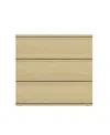 Manhattan Comfort 26" Medium Density Fiberboard Molly Modern 3-drawer Nightstand In Neutral