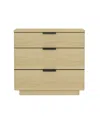 Manhattan Comfort 26" Medium Density Fiberboard Payton Modern 3-drawer Nightstand In Neutral