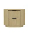 Manhattan Comfort 26.5" Olivia Wood 2-drawer Nightstand In Multi