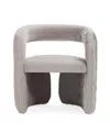 Manhattan Comfort Modern Corvette Velvet Dining Chair In Dove