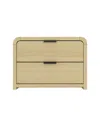 Manhattan Comfort 28" Medium Density Fiberboard Grace Modern 2-drawer Nightstand In Neutral