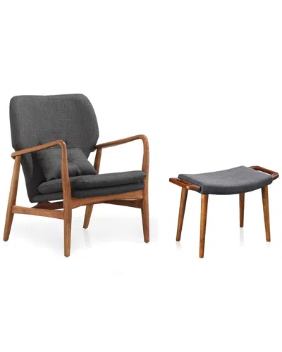 Manhattan Comfort 2pc Bradley Accent Chair & Ottoman Set
