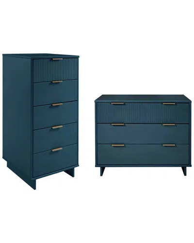 Manhattan Comfort 2-piece Granville Modern Solid W