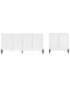 Manhattan Comfort 2pc Modern Abbey Accent Cabinet & 66.9in Sideboard In White