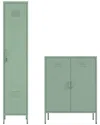 Manhattan Comfort 2pc Naomi Modern Accent Cabinet & Storage Cabinet With 8  Adjustable Shelves