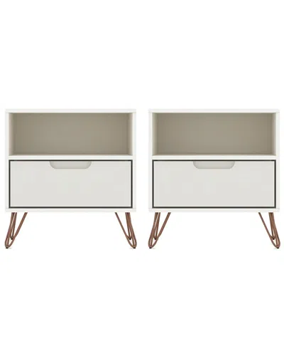 Manhattan Comfort 2pc Rockefeller Nightstand 1.0 Set