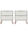 Manhattan Comfort 2pc Rockefeller Nightstand 2.0 Set