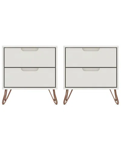 Manhattan Comfort 2pc Rockefeller Nightstand 2.0 Set