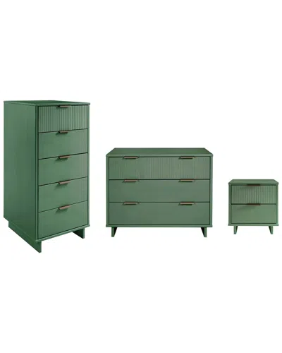 Manhattan Comfort 3-piece Granville Modern Solid W