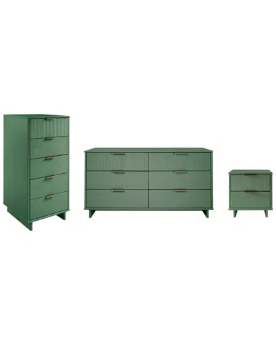 Manhattan Comfort 3-piece Granville Modern Solid W