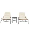 Manhattan Comfort 30.7" 3-pc. Metal Sunset Modern Upholstered Patio Conversation Set