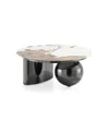 Manhattan Comfort Laurel 31.49" Modern Sintered Stone Top Coffee Table In Black