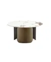 Manhattan Comfort Monica Modern Coffee Table In Gold