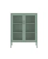 Manhattan Comfort Amelia Modern Accent Cabinet With 3 Adjustable Shelves In Green