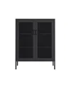 Manhattan Comfort Amelia Modern Accent Cabinet With 3 Adjustable Shelves In Black
