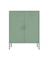 Manhattan Comfort Naomi Modern Accent Cabinet With 3 Adjustable Shelves In Blue