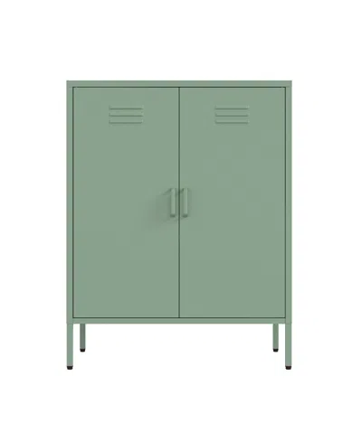MANHATTAN COMFORT 31.5" STEEL NAOMI MODERN 3-SHELF ACCENT CABINET