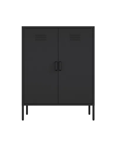 MANHATTAN COMFORT 31.5" STEEL NAOMI MODERN 3-SHELF ACCENT CABINET
