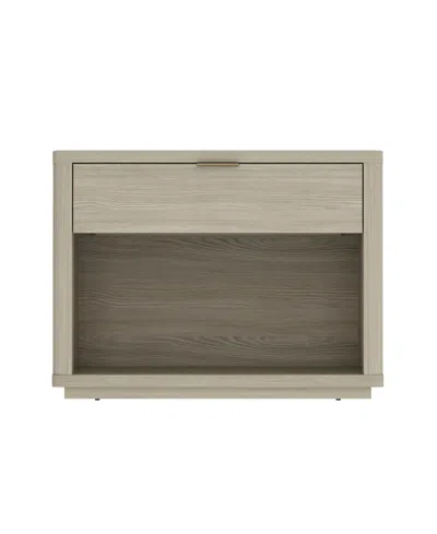 Manhattan Comfort 32" Evelyn Wood 1-drawer Nightstand In Brown