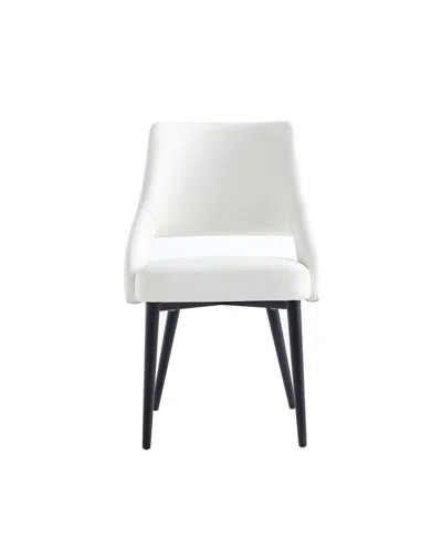 Manhattan Comfort 33.9" Faux Leather Tremont Dining Chair In White