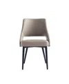 Manhattan Comfort 33.9" Faux Leather Tremont Dining Chair In Gray
