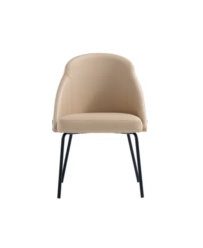 Manhattan Comfort 34.3" Faux Leather Gracie Dining Chair In Neutral