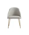 Manhattan Comfort 34.4" Faux Leather Gracie Dining Chair In Neutral