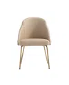 Manhattan Comfort 34.4" Faux Leather Gracie Dining Chair In Brown