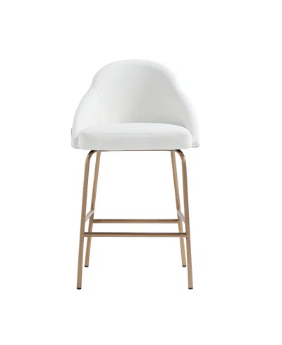 MANHATTAN COMFORT 38" FAUX LEATHER GRACIE COUNTER STOOL