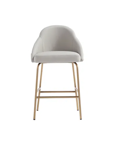 Manhattan Comfort 38" Faux Leather Gracie Counter Stool