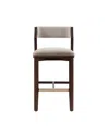 Manhattan Comfort 39.2" Patricia Velvet Upholstered Barstool In Sand