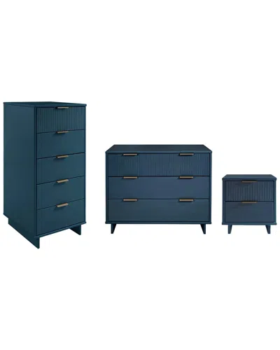 Manhattan Comfort 3-piece Granville Modern Solid W