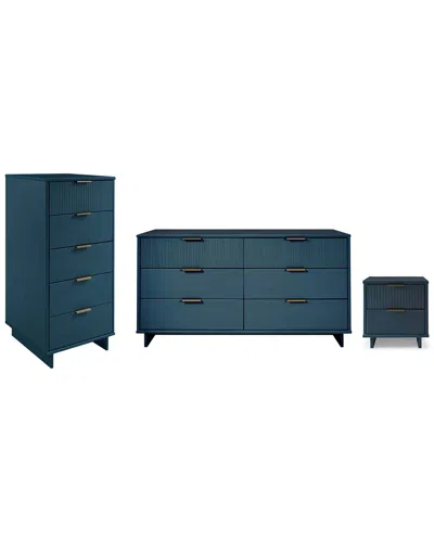 Manhattan Comfort 3-piece Granville Modern Solid W