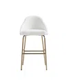 Manhattan Comfort 41.1" Faux Leather Gracie Barstool In White