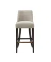 Manhattan Comfort 43.7" Beever Chenille Upholstered Barstool In Brown