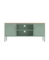 Manhattan Comfort 47.3" Landen Steel 6-shelf Tv Stand In Green