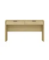 Manhattan Comfort 54" Medium Density Fiberboard Grace Modern 2-drawer Home Office Desk In Neutral