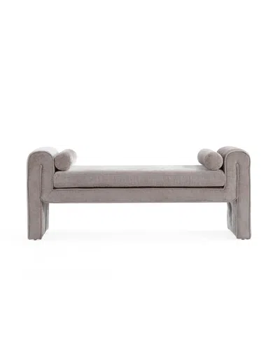 MANHATTAN COMFORT CONCORD 59" MODERN CHENILLE UPHOLSTERED BENCH