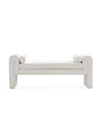 MANHATTAN COMFORT CONCORD 59" MODERN CHENILLE UPHOLSTERED BENCH