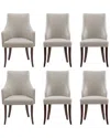Manhattan Comfort 6-piece Connie Light Grey Leathe In Gray