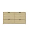 Manhattan Comfort Grace Modern Double Dresser With 6 Drawers In Neutral