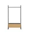 Manhattan Comfort 70.9" Wood Paloma Modern Upholstered Open Hanging Closet