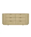 Manhattan Comfort 71.3" Medium Density Fiberboard Olivia Modern 6-drawer Double Dresser