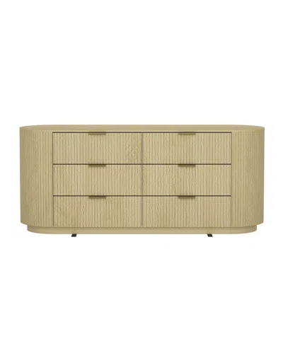 Manhattan Comfort 71.3" Medium Density Fiberboard Olivia Modern 6-drawer Double Dresser