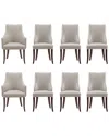Manhattan Comfort 8-piece Connie Light Grey Leathe In Gray