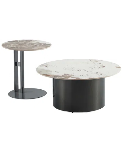 MANHATTAN COMFORT MANHATTAN COMFORT ALONDRA 2PC MODERN COFFEE TABLE & END TABLE SET