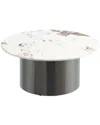 Manhattan Comfort Alondra Modern Coffee Table In Black In Black