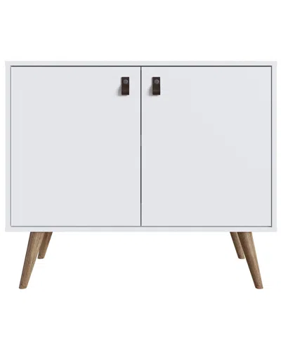 Manhattan Comfort Amber Accent Cabinet In White