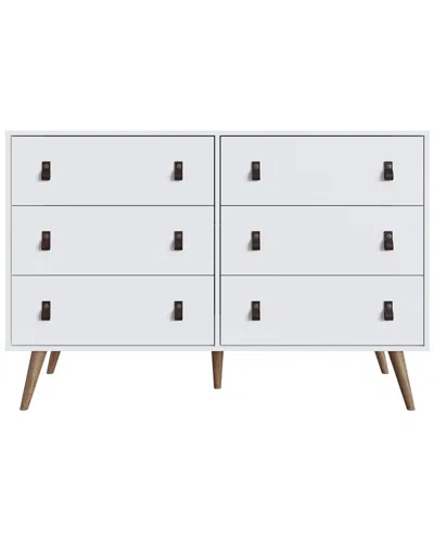 Manhattan Comfort Amber Double Dresser In White